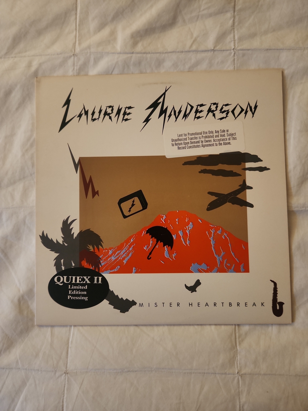 0Laurie Anderson Mister Heartbreak Vintage Vinyl DJ Copy Never Played Nm